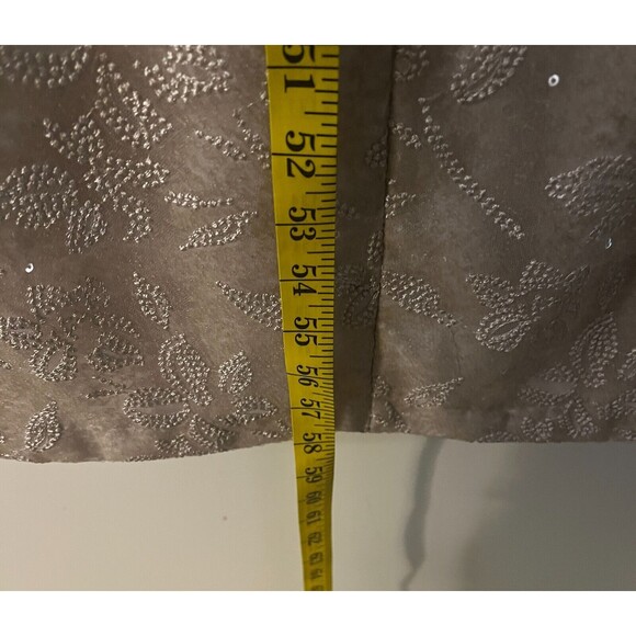 Ralph Lauren Formal Dress Women 10 Champagne Nude Sequin Sleeveless Party - Picture 5 of 13